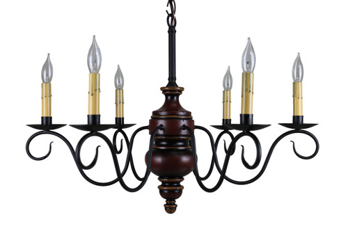Katies Handcrafted Lighting - Queen Anne Chandelier - Country Chandliers KHL-512A