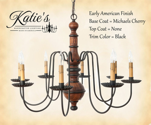 Katies Handcrafted Lighting - Hamilton Chandelier - Country Chandliers KHL-118