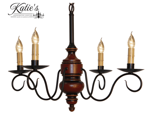 Katies Handcrafted Lighting - Queen Anne Mini Chandelier - Country Chandliers KHL-512M
