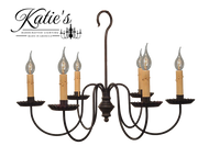 Katie's Handcrafted Lighting Wilcox Chandelier Finished In Aged Black Finish