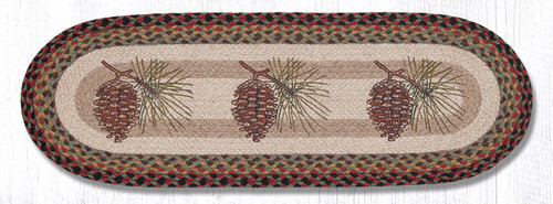 Braided Table Runners - Pinecone Table Runner -Earth Rugs 68-081P