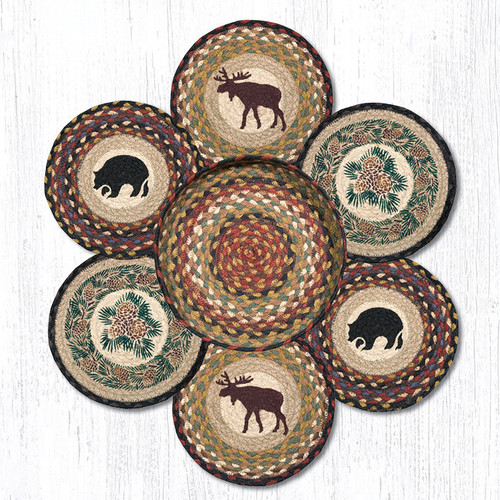 100 Jute Round Trivet Wilderness Braided Trivets In Basket Set