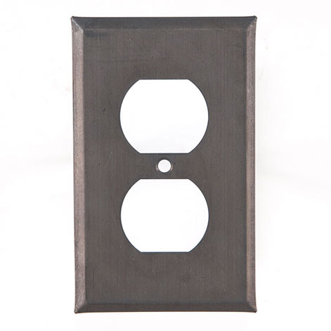 Blackened Tin Unprieced Single Outlet Cover 379OBT