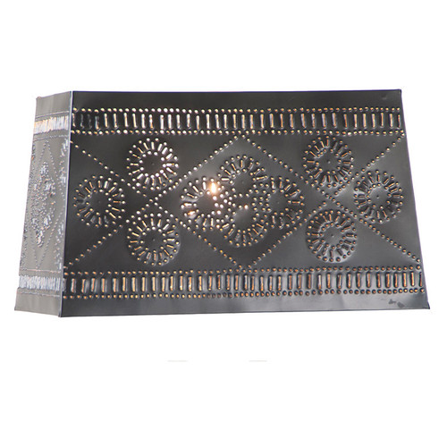 Irvin's Tinware - Rectangle Candle Mold Lamp Shade - Smokey Black K14-42