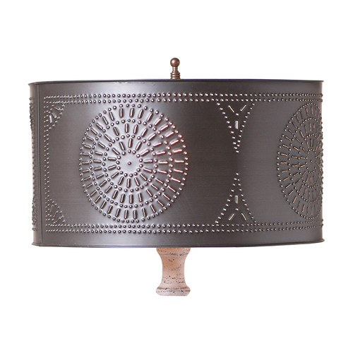 Irvin's Tinware - Table Lamp Drum Shade - Kettle Black 964CKB