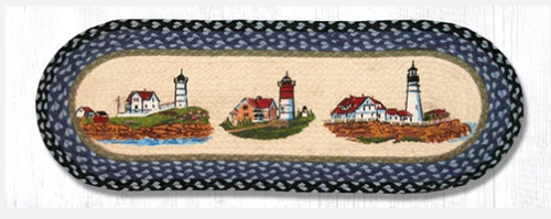 Braided Table Runners - Lighthouse Table Runner -Earth Rugs