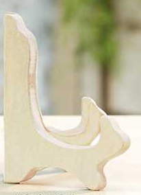 Plate Stand Wooden Soft White - Small 34721SW