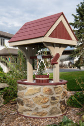 Amish Handcrafted Stone & Poly Wishing Well