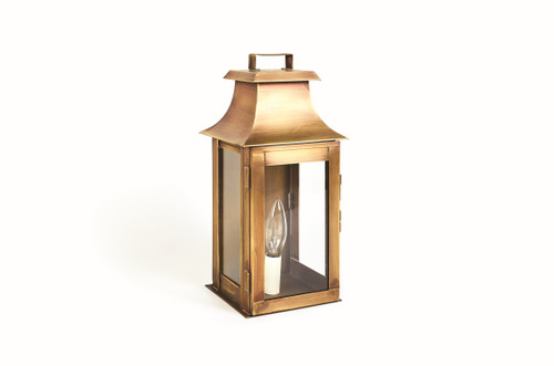 Northeast Lantern - Pagoda Brass Wall Lantern - Handcrafted Outdoor Lighting NEL-5611