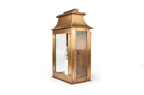 Northeast Lantern - Pagoda Brass Wall Lantern - Handcrafted Outdoor Lighting NEL-5721