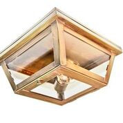 Northeast Lantern - Brass Outdoor Flush Mount Ceiling Light - Handcrafted NEL-4104