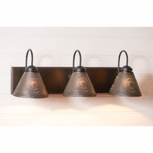 Irvin's Tinware - Crestwood Vanity Light - Rustic Chic Colors 9195R
