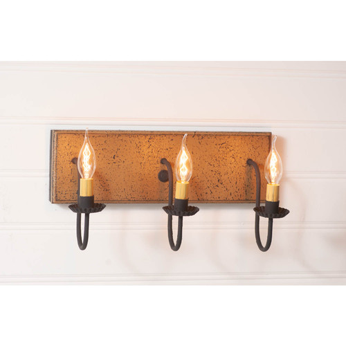 Irvin's Tinware - 3 Arm Vanity Light - Primitive Lighting 9190T