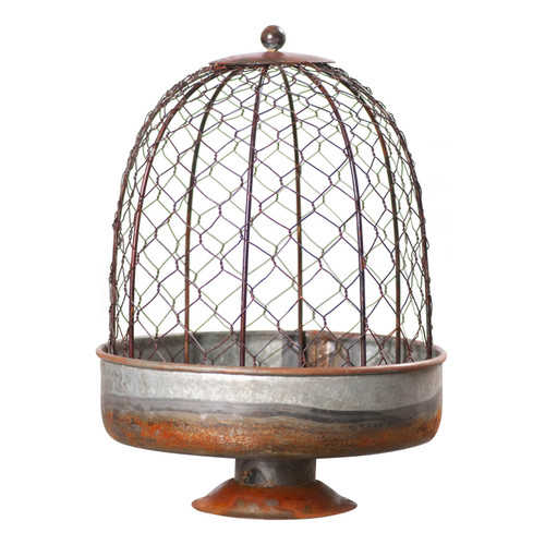 Farmhouse Decor - Chicken Wire Dome Planter - Irvin's Tinware G20-26