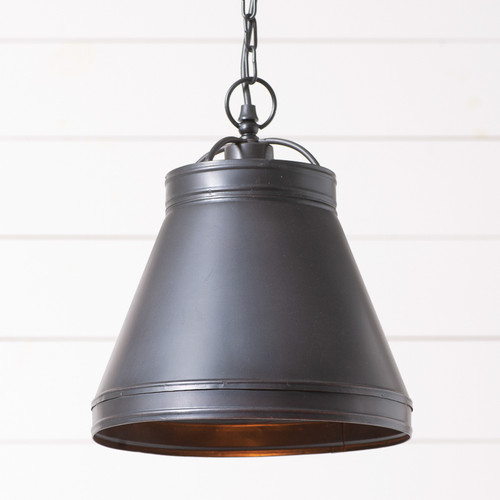 Irvin's Tinware - Black Rustic Pendant Light - Imported G20-57