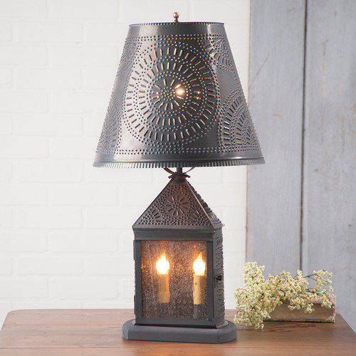 Irvin's Tinware - Harbor Lamp - Hand Punched Tin Lighting 818CLPKB