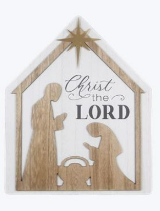 Christ The Lord Nativity Table Top Sign 91402L