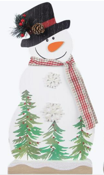 Wood Tabletop Snowman