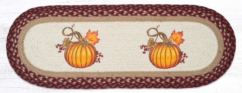 Braided Table Runners - Autumn Pumpkin - Table Runner -Earth Rugs 68-417AP
