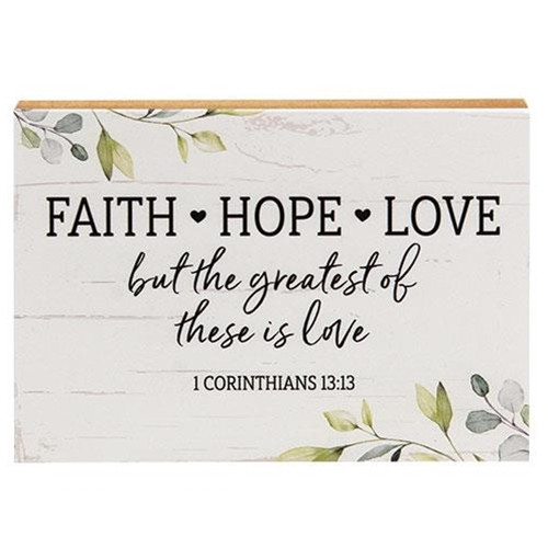 Faith Hope Love Shelf Sitter