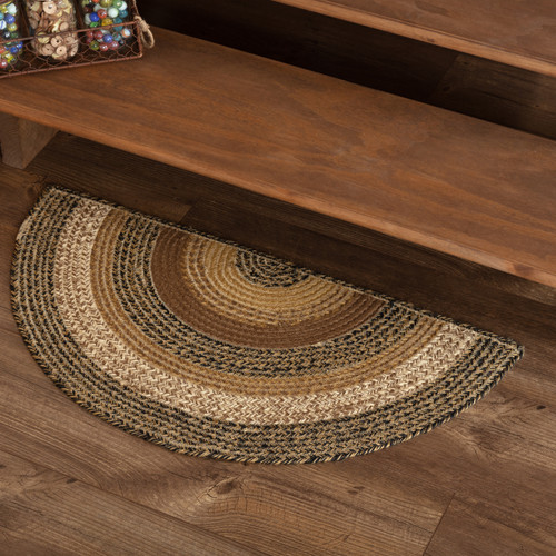 VHC Brands - Half Circle Kettle Grove Braided Rug - Caramel - 16.5" x 33