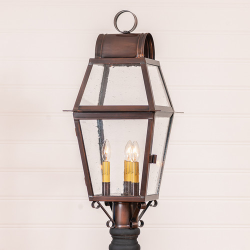Independence Outdoor Post Light in Solid Antique Copper - 3 Light GL333COP