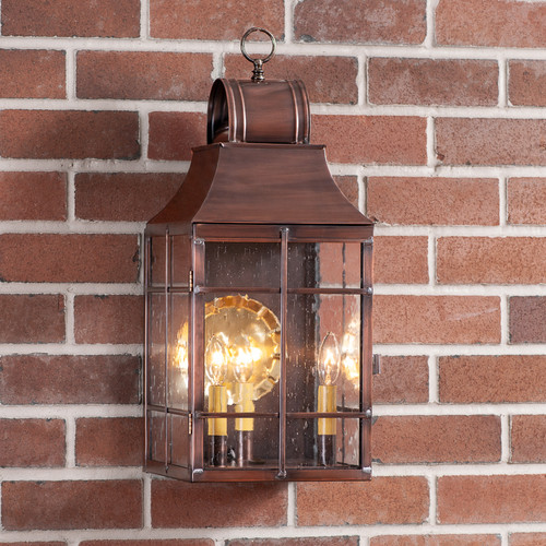 Stenton Outdoor Wall Light in Solid Antique Copper - 3 Light GL98WCOP