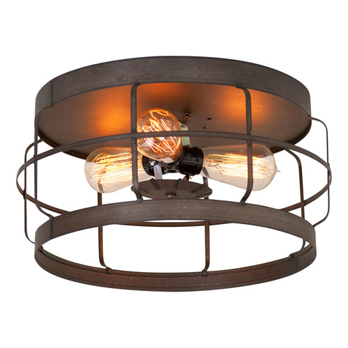 Irvin's 13-Inch Round Strap Flush Mount Ceiling Light 102KB