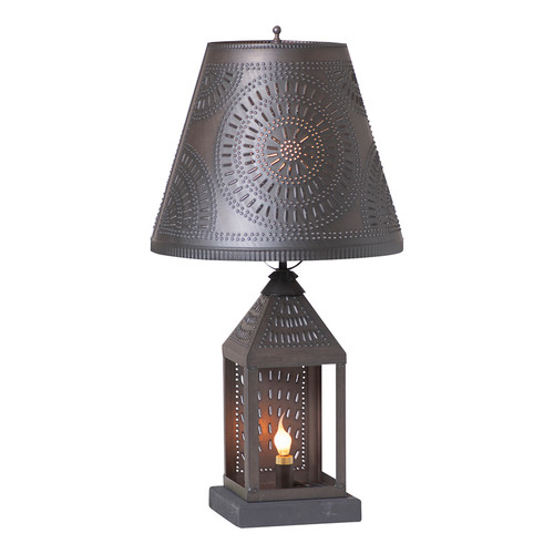 Valley Forge Lamp in Kettle Black with Shade 108LPKB