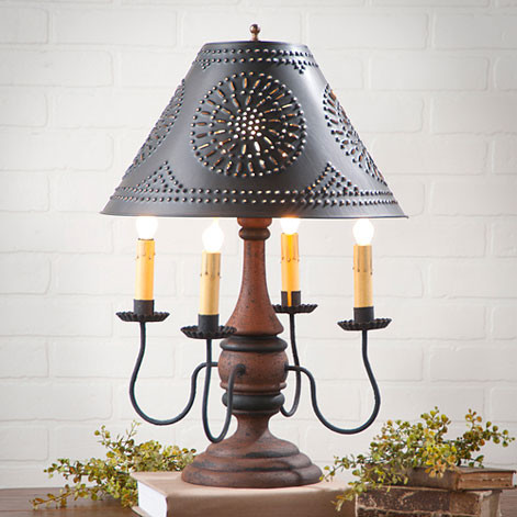 Irvin's Tinware - Jamestown Table Lamp - Made In The USA 9188H1