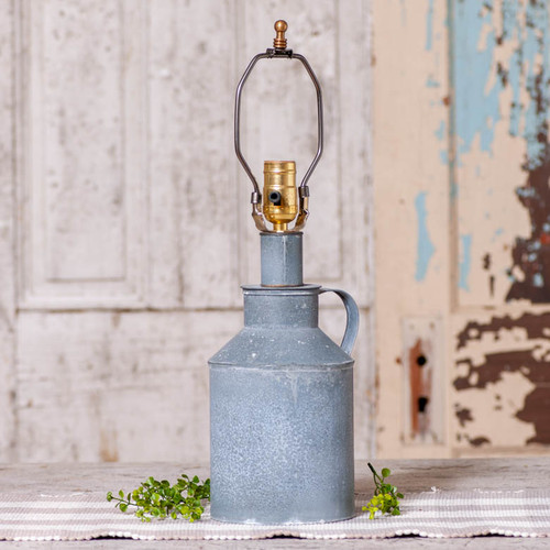 Irvin's Tinware Jug Lamp Lamp Base in Weathered Zinc K20-17WZ