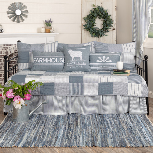 VHC - Sawyer Mill Blue 5pc Daybed Quilt Set