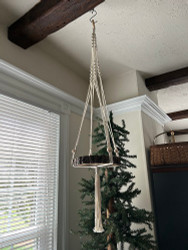 Macrame Hanger With Wood