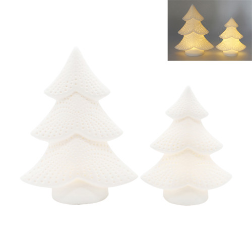 Porcelain Trees With Lights - Set of Two PXF43365-2S
