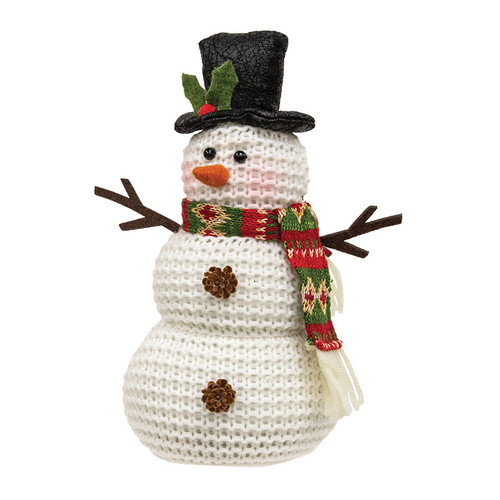 Green Nordic Knit Snowman Sitter ADC5466