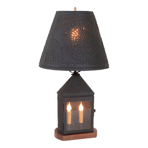 Irvin's Tinware - Harbor Lamp - Hand Punched Tin Lighting K24-06XBK