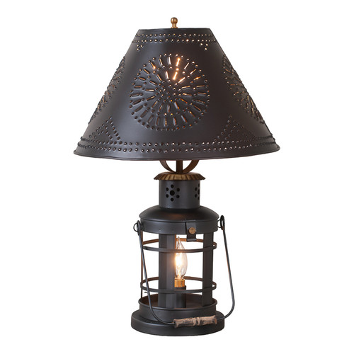Irvin's Tinware - Innkeeper's Lamp - Primitive Country Table Lamps K16-52XLP