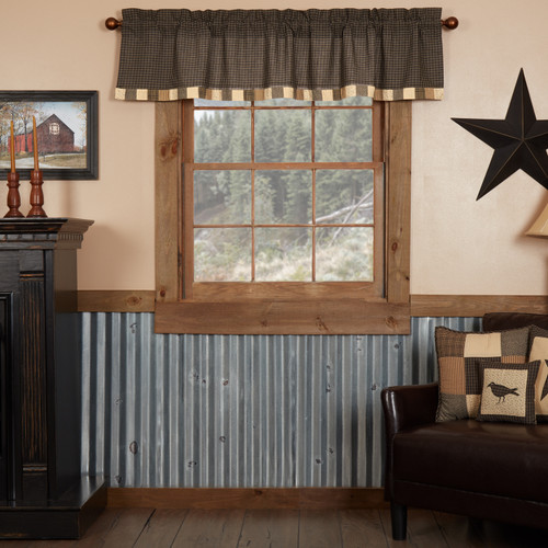 VHC Brands - Kettle Grove Plaid Valance Block Border 16x72