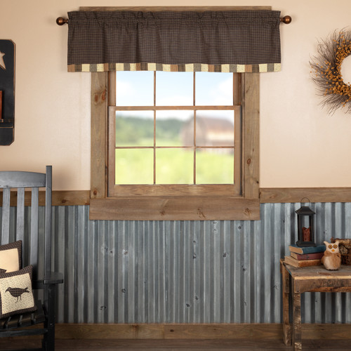 VHC Brands - Kettle Grove Plaid Valance Block Border 16x60