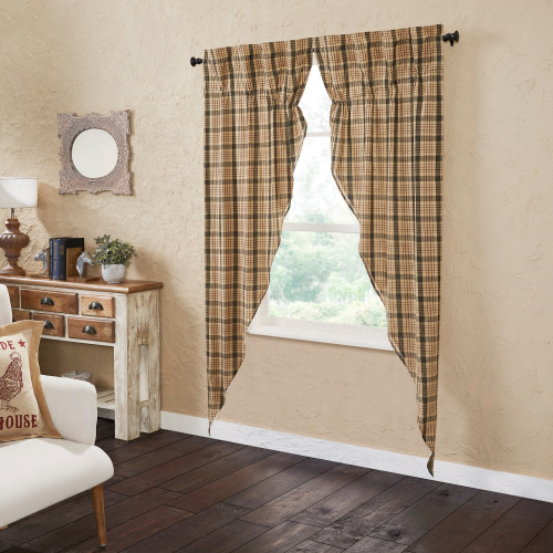 VHC Brands - Cider Mill Plaid Prairie Long Panel Set of 2 84x36x18