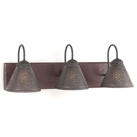 Irvin's Tinware - Crestwood Vanity Light In Americana Colors - Colonial Lighting 9195T