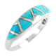 Sterling Silver Stackable Ring Turquoise R2052-C05