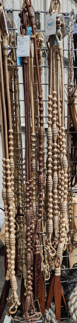 Rawhide Romal Reins 42" - 12 plait - Natural