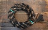 Mane Hair Mecate 5/8" x 22' - Black/Brown