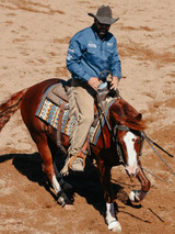 Oxford Western Shirt w/ Pearl Snaps - Blue