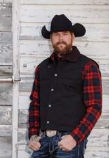 Sheridan Canvas Vest - Chocolate Sheridan Canvas Vest - Chocolate