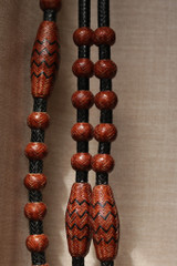 Romal Reins 20 Plait 52" - Black/Brown