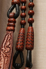 Romal Reins 20 Plait 52" - Black/Brown