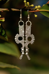 Sterling Silver Bit Earrings - Santa Barbara/Antiqued