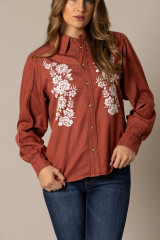 Kimes Mae Shirt - Burnt Red